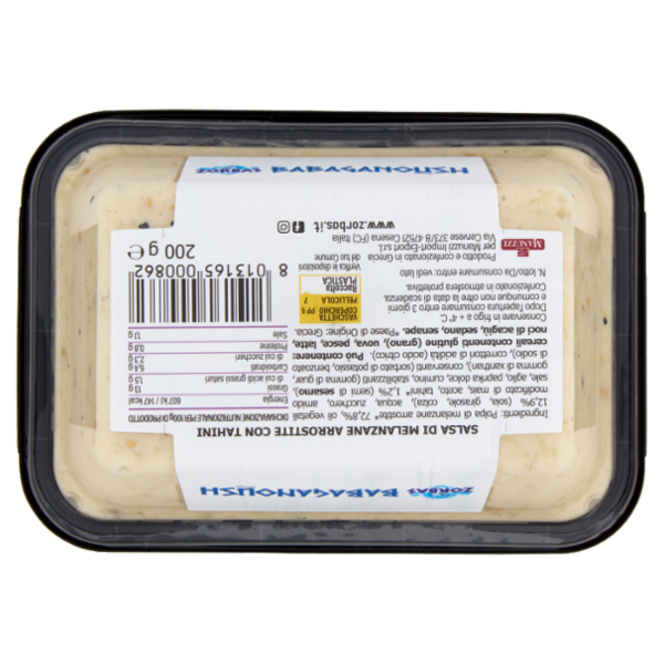 Zorbas Babaganoush Salsa di melanzane arrostite con tahini 200 g