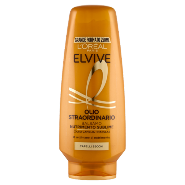 Elvive Olio Straordinario Balsamo Nutrimento Sublime, per Capelli Secchi, 250 ml