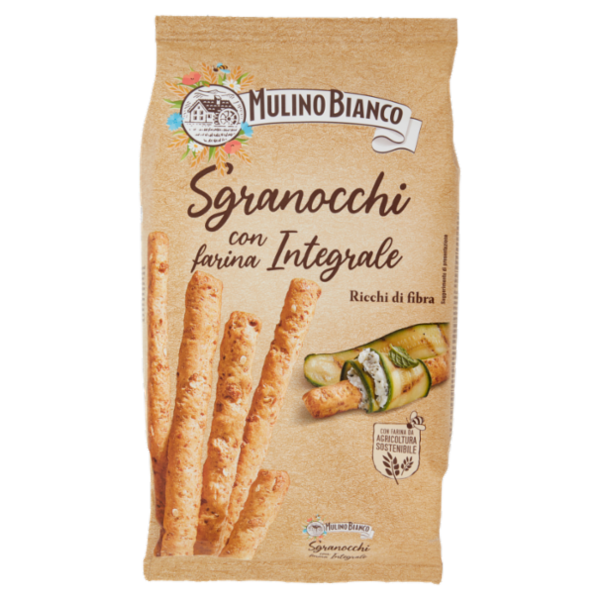 Mulino Bianco Sgranocchi Grissini Integrali con Farina Sostenibile 200g