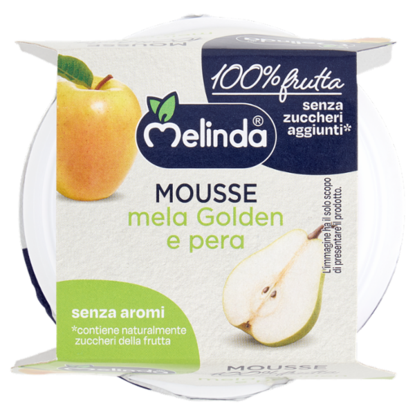 Melinda Mousse mela Golden e pera 2 x 100 g