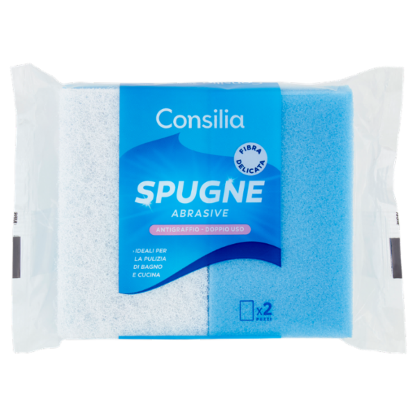 Consilia Spugne Abrasive Antigraffio Doppio Uso 2 pezzi