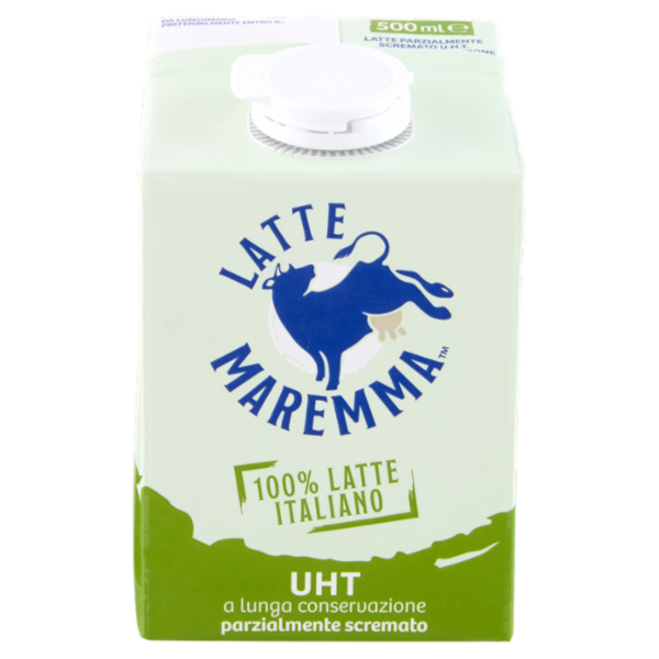 Latte Maremma UHT a lunga conservazione parzialmente scremato 500 ml