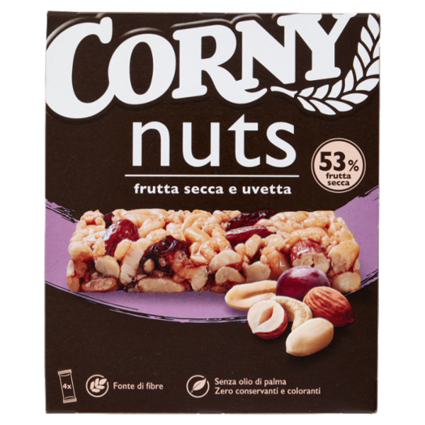 Corny Nuts frutta secca e uvetta 4 x 24 g