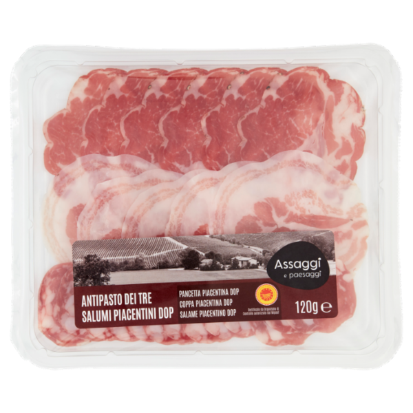 Assaggi e paesaggi Antipasto dei Tre Salumi Piacentini DOP 120 g
