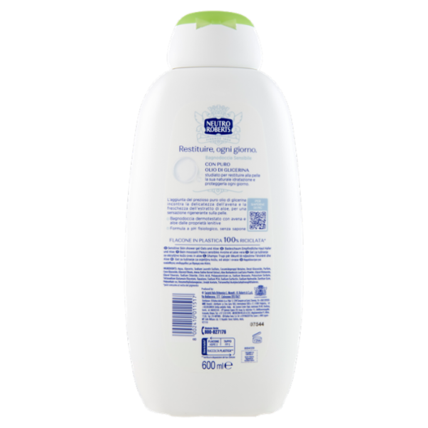 Neutro Roberts Sensibile Avena e Aloe Bagnodoccia 600 ml