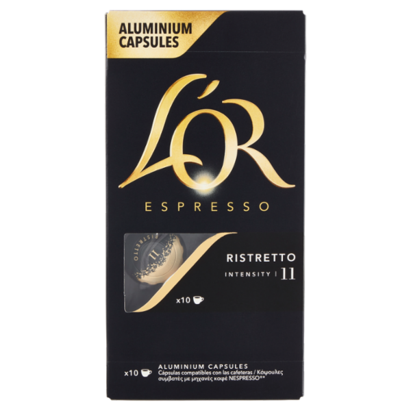 L'Or Espresso Ristretto 11- 10 Capsule Caffè Compatibili con Macchine Nespresso*® Original 52g