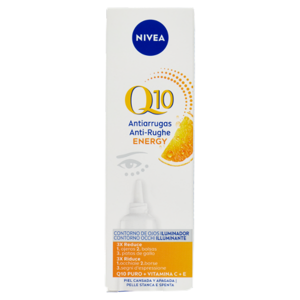 Nivea Q10 Anti-Rughe Energy Contorno Occhi Illuminante Pelle Stanca e Spenta 15 ml