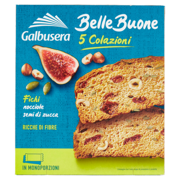 Galbusera BelleBuone 5 Colazioni Fichi nocciole semi di zucca 5 x 40 g