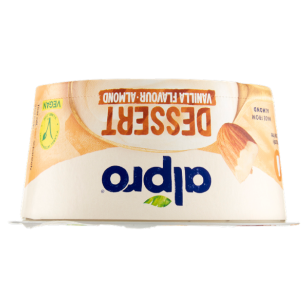 ALPRO Dessert Fresco 100% Vegetale, Gusto Mandorla Vaniglia, Senza Lattosio, Senza Conservanti, 135g