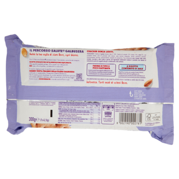 Galbusera Senza Lieviti Cracker con Farine di Mais e Orzo 7 x 42,8 g
