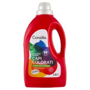 Consilia Detersivo a Mano e In Lavatrice Liquido Capi Colorati 30 Lavaggi 1,5 L