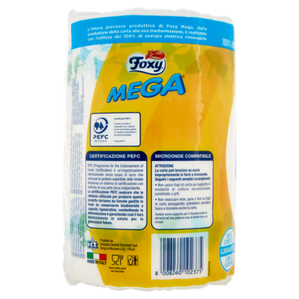 Foxy Mega carta cucina 2 maxi rotoli 2 veli decorati