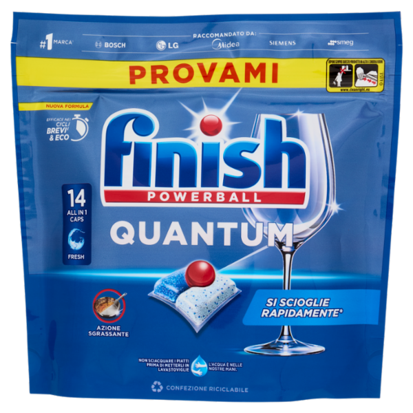 Finish Quantum Fresh pastiglie lavastoviglie 14 lavaggi 145,6 g