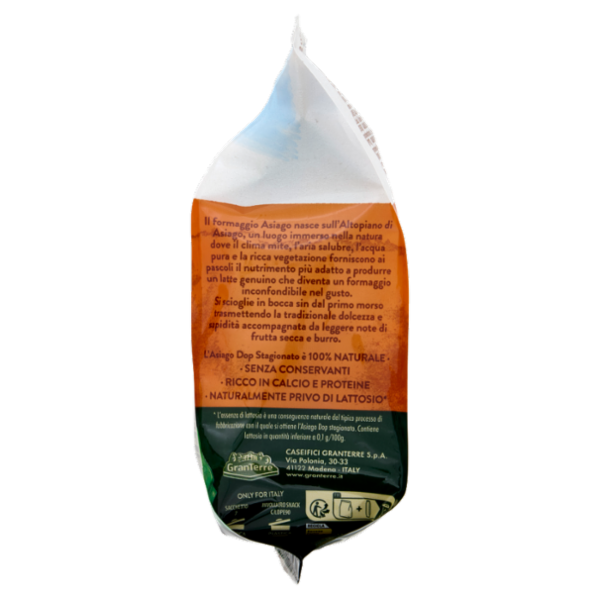 Granterre Snack di Asiago DOP Stagionato Oltre 3 Mesi 5 x 20 g