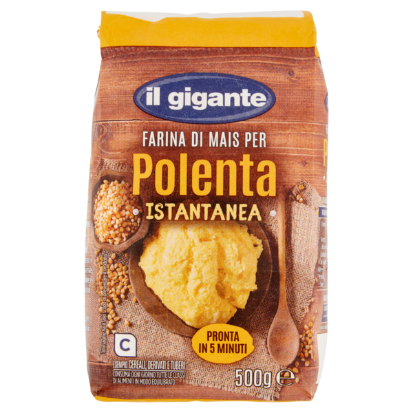 IL GIGANTE Farina di Mais per Polenta Istantanea 500 g