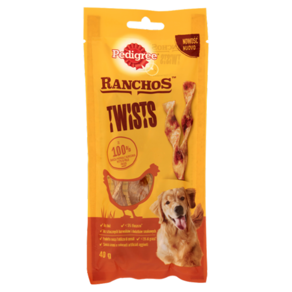 Pedigree Ranchos Twists 100% Petto di Pollo 40 g