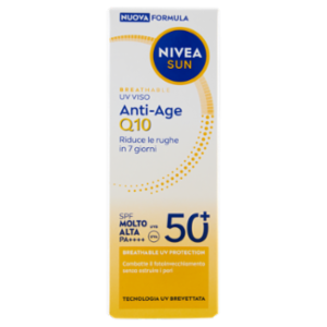 Nivea Sun Breathable UV Viso Anti-Age Q10 SPF Molto Alta 50+ 40 Ml