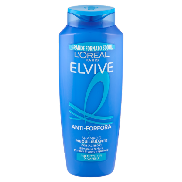 Elvive Anti-Forfora Shampoo Riequilibrante, per Tutti i Tipi di Capelli, 300 ml