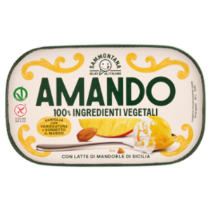 Sammontana Amando Gelato Alla Vaniglia e Sorbetto Al Mango Con Variegatura Al Mango 400 g