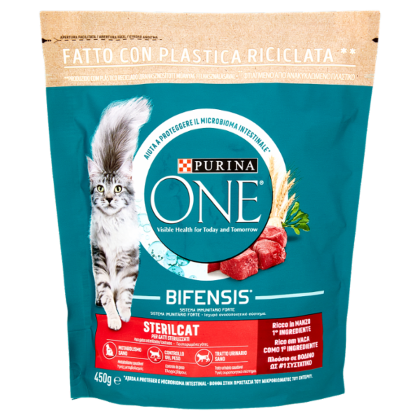 PURINA ONE Sterilcat Ricco in Manzo 450 g