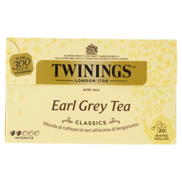 Twinings Earl Grey Tè Nero al sapore di Bergamotto 20 filtri The 40 g