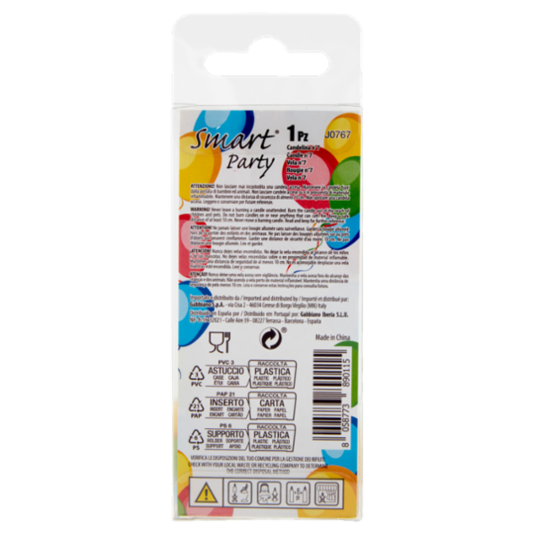 Smart Party Candelina Numerale 7 1 pz
