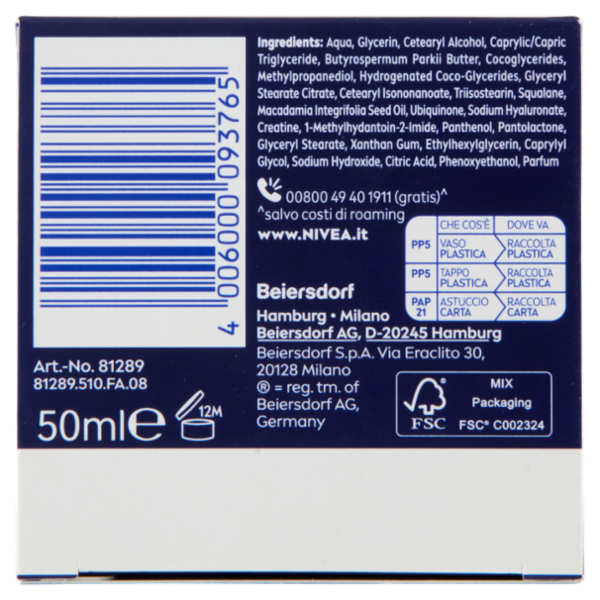Nivea Q10 Anti-Rughe Power Crema Notte Extra Rigenerante Tutti i Tipi di Pelle 50 ml