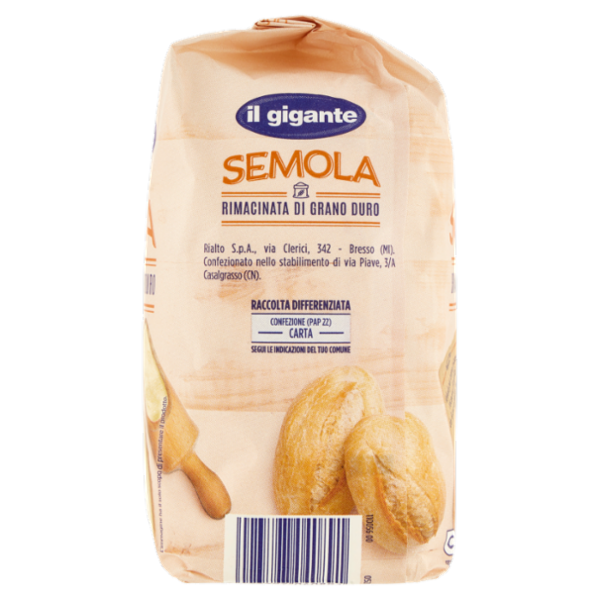 IL GIGANTE Semola Rimacinata di Grano Duro 1 kg