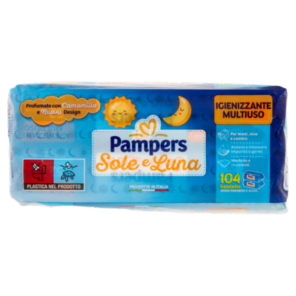 Pampers Sole e Luna Salviette 104 pz
