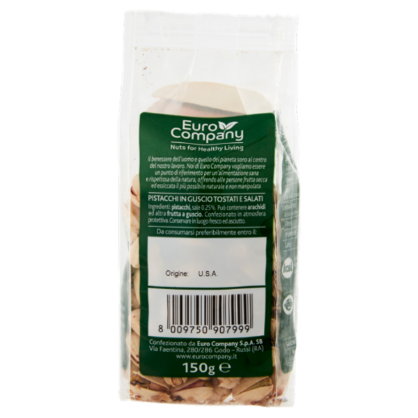 Euro Company Pistacchi Tostati Leggermente Salati 150 g