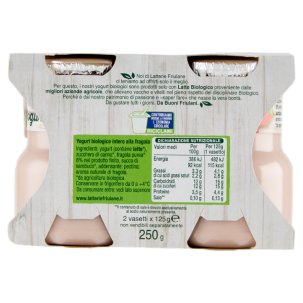 Latterie Friulane Yogurt Bio fragola 2 x 125 g