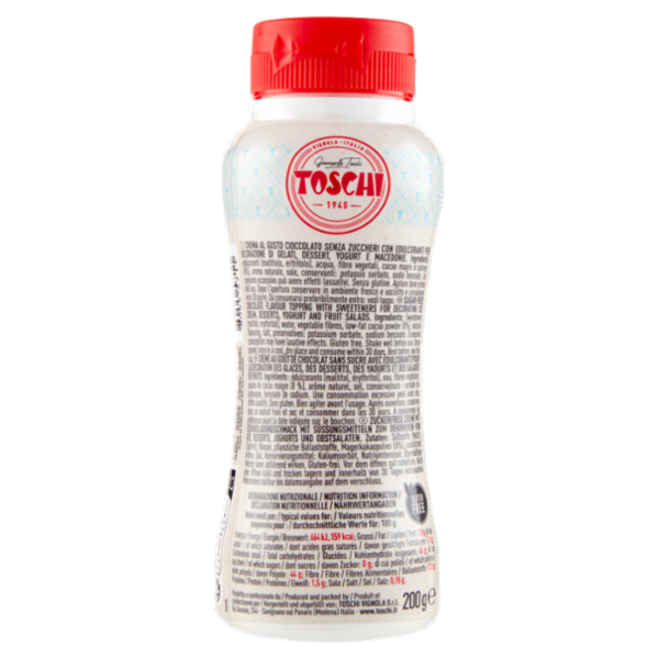 Toschi Crema al Gusto Cioccolato Senza Zuccheri 200 g