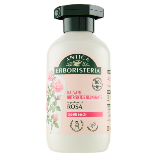 Antica Erboristeria Balsamo Nutriente e Illuminante al profumo di Rosa Capelli secchi 225 ml