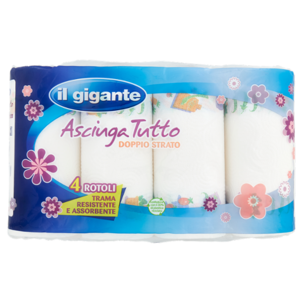 IL GIGANTE Asciuga Tutto Doppio Strato 4 pz