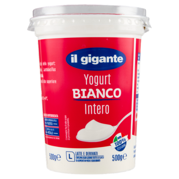 IL GIGANTE Yogurt Bianco Intero 500 g