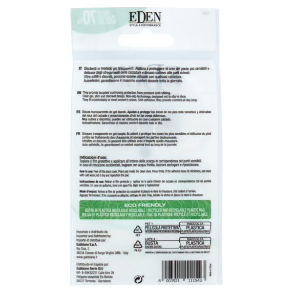 Eden Style & Performance Dischetti Gel Punti Sensibili 6 pz