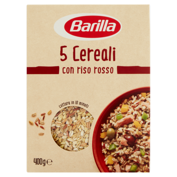 Barilla 5 Cereali con Riso Rosso Fonte di fibre 400 g