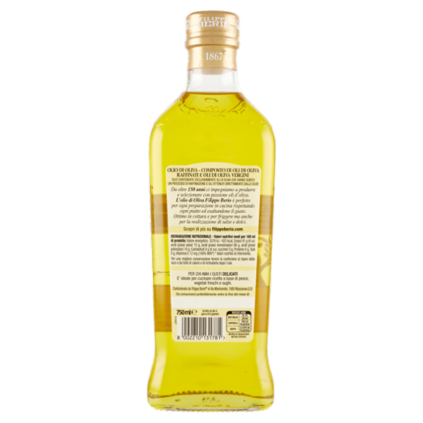 Filippo Berio Oliva Olio di Oliva Composto di Oli di Oliva Raffinati e Oli di Oliva Vergini 750 ml