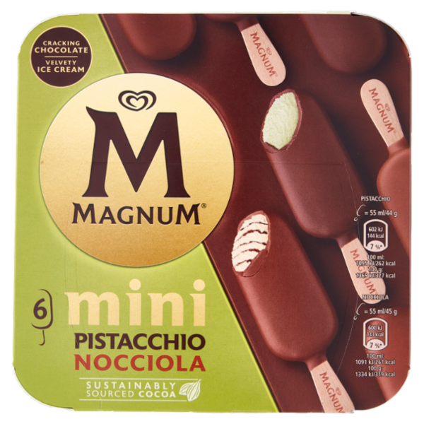 Magnum mini Pistacchio Nocciola 6 Gelati 267 g