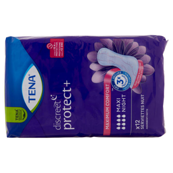 Tena discreet protect+ Maxi Night Assorbenti 12 pz