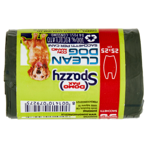 Domopak Spazzy Clean Dog Sacchetti per Cani con Manici 25x25cm 30 pz