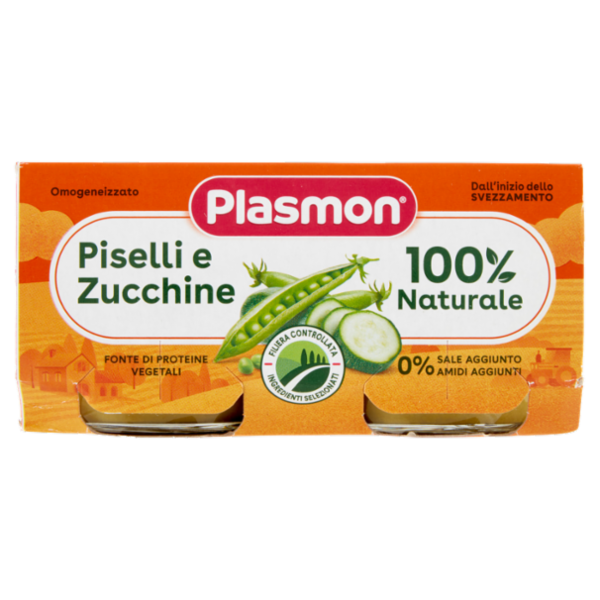 Plasmon Omogeneizzato Piselli e Zucchine 2 x 80 g