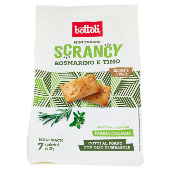 bottoli Mini Snacks Scrancy Rosmarino e Timo 7 x 30 g