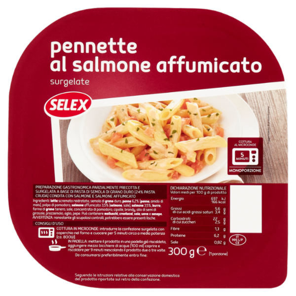 Selex Pennette al Salmone Affumicato Surgelate 300 g