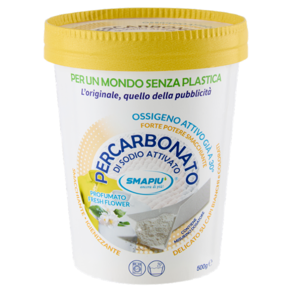 Smapiù Percarbonato di Sodio Attivato Delicato su Capi Bianchi e Colorati 500 g