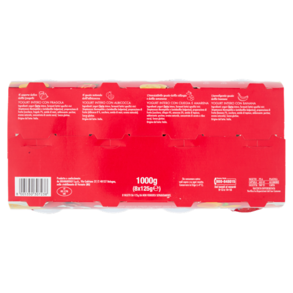 Yomo Fragola, Albicocca, Ciliegia e Amarena, Banana 8 x 125 g