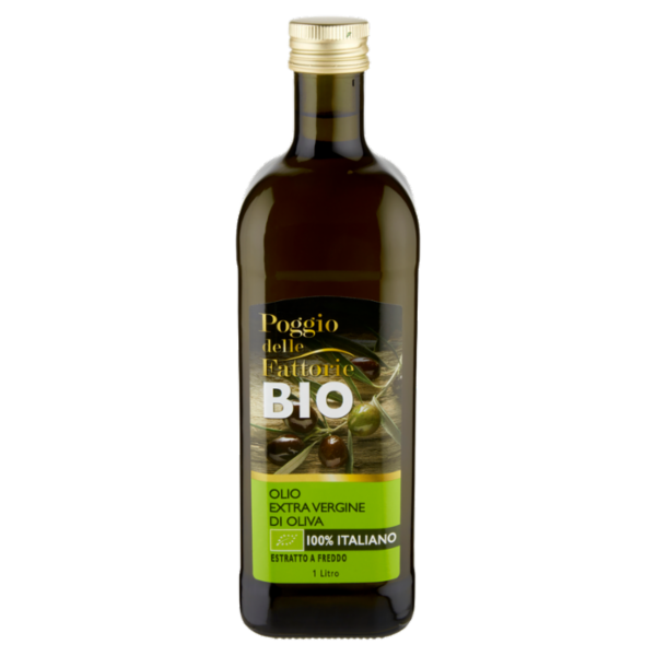 Poggio delle Fattorie Bio Olio Extra Vergine di Oliva 100% Italiano 1 Litro