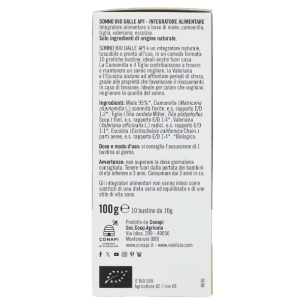 Mielizia Bio Sonno Bio dalle Api Bustine 10 x 10 g