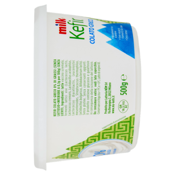 Milk Kefir Colato Greco 0% Grassi Bianco Naturale 500 g