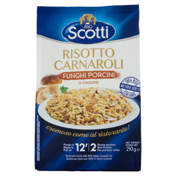 Riso Scotti Risotto Carnaroli Funghi Porcini di Stagione 210 g